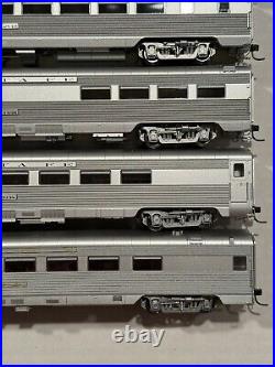 HO MTH 80-60003 Santa Fe 5 Car Passenger Set (Ribbed) ATSF Metal Wheels