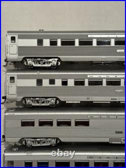 HO MTH 80-60003 Santa Fe 5 Car Passenger Set (Ribbed) ATSF Metal Wheels