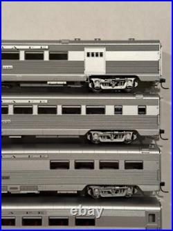 HO MTH 80-60003 Santa Fe 5 Car Passenger Set (Ribbed) ATSF Metal Wheels