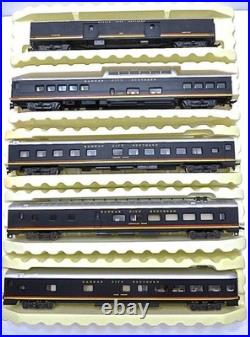 HO RIVAROSSI 5 Kansas City Southern Smooth Side Passenger Set Full Interiors