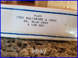 HO Scale IHC 9100 1920 B&O Baltimore & Ohio 8 Car Passenger Set NEW