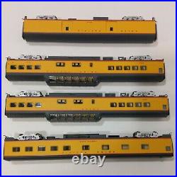 HO Scale Rivarossi R6996 UP Union Pacific 4-Car Yellow Passenger Car Set B NoBox