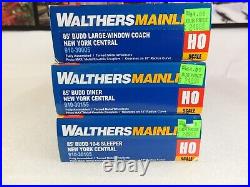 HO Scale Walthers Mainline New York Central passenger 3 car Set Mint perfect