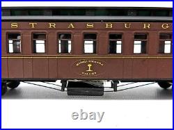 HO Set of 3 Roundhouse Strasburg Railroad Overland Coach Cars in Brown 133JKIX