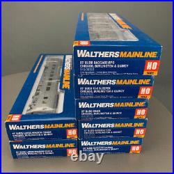 HO Walthers Mainline CB&Q 7 Car Passenger Set + A/B/A Locos DCC/SND NIB! HO2148