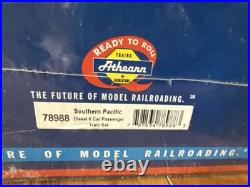 Ho Scale Athearn Southern Pacific Diesel 6 Car Passenger Train Set 78988-sealed