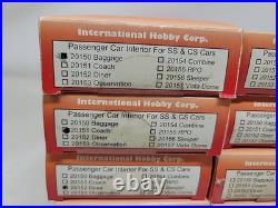 IHC HO Complete Set 8 Passenger Car Interior Kits Smooth or Corrugated