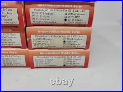 IHC HO Complete Set 8 Passenger Car Interior Kits Smooth or Corrugated