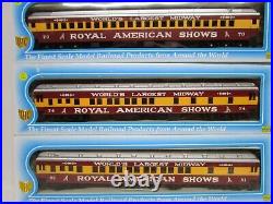 IHC HO Scale Royal American Shows Passenger Car & Locomotive Set of 7 LN