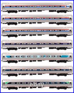 KATO 106105 N SCALE Amtrak Amfleet I Coach 7 Car Set All Phases Limited 106-105