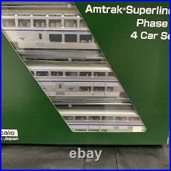 KATO 1063516 N Scale Amtrak Superliner Passenger 4 Car Set Ph IV Set B 106-3516