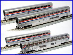 KATO 1063518 N Scale Amtrak Superliner 4 Passenger Car Set B Phase III 106-3518