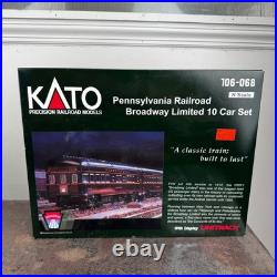 KATO 106-068 Pennsylvania Broadway Limited 10-Car Passenger Set N-SCALE