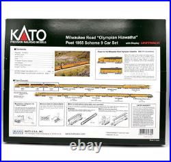 KATO 106-089 N Scale Milwaukee Road Olympian Hiawatha 9-Car Passenger Set