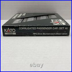 KATO 106-1502 Atchison Topeka Santa Fe Corrugated Passenger 4 Car Set A KATO 106-1502 Atchison Topeka Santa Fe Corrugated Passenger 4 Car Set A