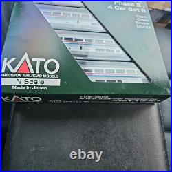 KATO #106-3502 N scale Amtrak Superliner Passenger Car Phase? Set B 4x Trains