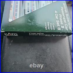 KATO #106-3502 N scale Amtrak Superliner Passenger Car Phase? Set B 4x Trains