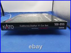 KATO N 106-055 California Zephyr 11 Car Passenger Set Tested Used Very Good