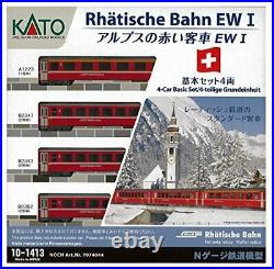 KATO N Gauge Alps Red Passenger Ew I 4 Car Basic Set 10 1413 Model Railroad Pa
