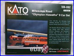 KATO N Milwaukee Road Olympian Complete 9 Car Set with 2 Locomotives FP7A & F7B