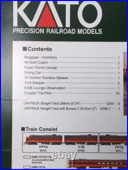 KATO N Milwaukee Road Olympian Complete 9 Car Set with 2 Locomotives FP7A & F7B