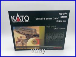 KATO N Santa Fe Super Chief 8 Car Passenger Set, Unitrack Train 106-074