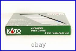 KATO N-Scale #106-3521 Penn Central 4-Car Passenger Set Made in Japan Rare