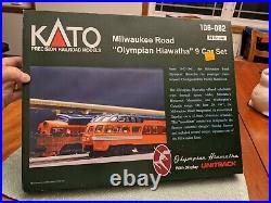 KATO N Scale Milwaukee Road Olympian Hiawatha 9 Car Passenger Set 106-082, MIB