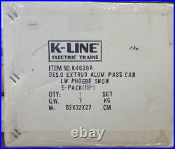 K-Line K4638A DL&W Lackawanna Phoebe Snow 5 Car Passenger Set NIB