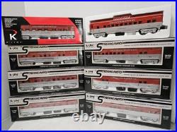K Line O/O27 8-Car KCC Golden State Lighted 13.5 Passenger Set LN with Boxes K Line O/O27 8-Car KCC Golden State Lighted 13.5 Passenger Set LN with Boxes