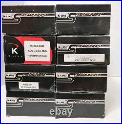 K Line O/O27 8-Car KCC Golden State Lighted 13.5 Passenger Set LN with Boxes K Line O/O27 8-Car KCC Golden State Lighted 13.5 Passenger Set LN with Boxes