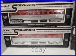 K Line O/O27 8-Car KCC Golden State Lighted 13.5 Passenger Set LN with Boxes K Line O/O27 8-Car KCC Golden State Lighted 13.5 Passenger Set LN with Boxes