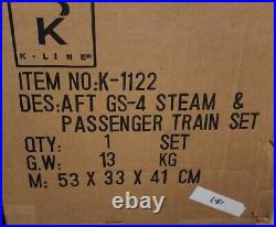 K Line O Scale GS4 Steam Passenger Train Set Locomotive & 15 Cars