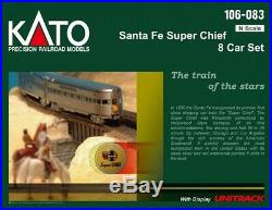 Kato 106083 Santa Fe Super Chief 8-Car Passenger Set N Scale