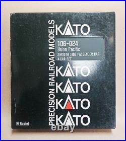 Kato 106-024 N Scale Union Pacific Smooth-Side 4-Car Passenger Set