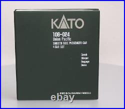 Kato 106-024 N Scale Union Pacific Smooth-Side 4-Car Passenger Set NIB