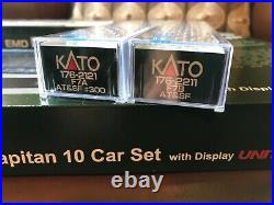 Kato 106-084 El Capitan + F7A/B AT&SF Santa Fe 10 Car Passenger Set New