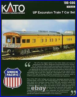 Kato 106-086 N Scale Union Pacific Excursion Train 7-Car Set UP 106086