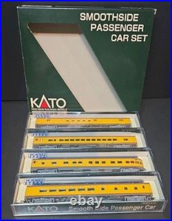 Kato 106-1001 Smoothside Passenger Car Set A Union Pacific 4 Car Set N Scale