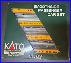 Kato 106-1001 Smoothside Passenger Car Set A Union Pacific 4 Car Set N Scale
