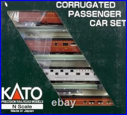 Kato #106-1504 Corrugated Passenger Car (Set A) 4 Car Set Pennsylvania NEW