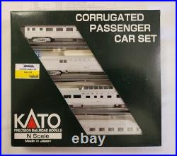 Kato 106-1603 N Scale Santa Fe Corrugated 4-Car Passenger (Set B) New