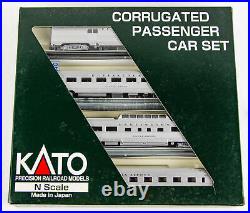 Kato 106-1606 Corrugated Passenger 4 Car Set B CB&Q 1160 N Scale Model Train