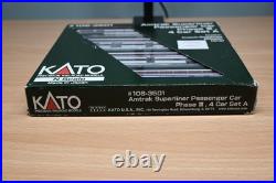 Kato 106-3501 Amtrack Superliner Passenger Car Phase III 4 Car Set A