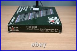 Kato 106-3501 Amtrack Superliner Passenger Car Phase III 4 Car Set A