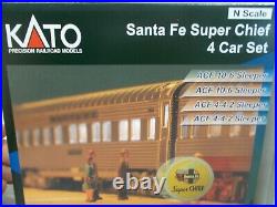 Kato # 106-6003 Santa Fe Super Chief Passenger Four Car Set C N Scale