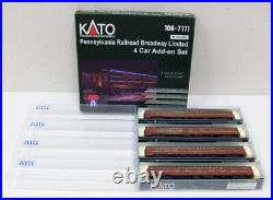 Kato 106-7111 N Scale Pennsylvania Broadway Limited Passenger Car Set (Set of 4)