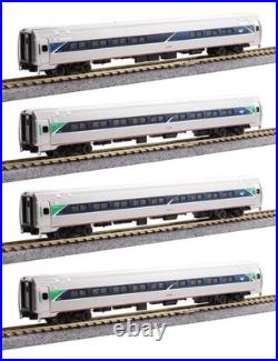 Kato 106-8021 N Amfleet I 4 Car Bookcase Set Phase VII Amtrak passenger cars
