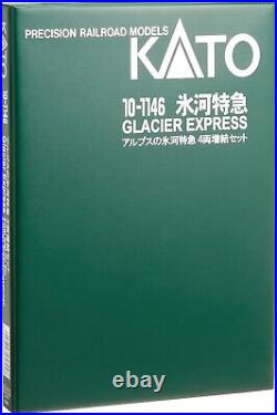 Kato 10-1146 Glacier Express 4 Car Passenger Add-On set N scale trains Japan
