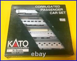 Kato N 106-1502 Corrugated Passenger Car Set A Atchison Topeka Santa Fe 4 Pack